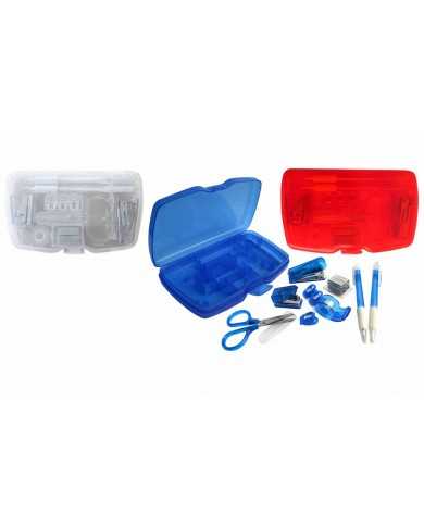 Set de escritorio grande pote plastico traslucido