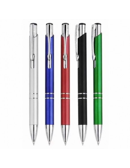 Lapicero metal color entero con anillos