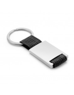 Llavero ejecutivo placa de metal con correa nylon