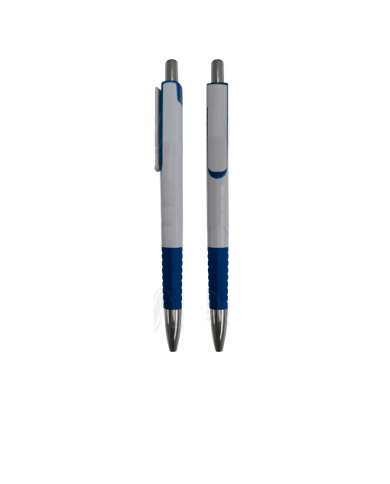 Lapicero Plateado con Base Azul